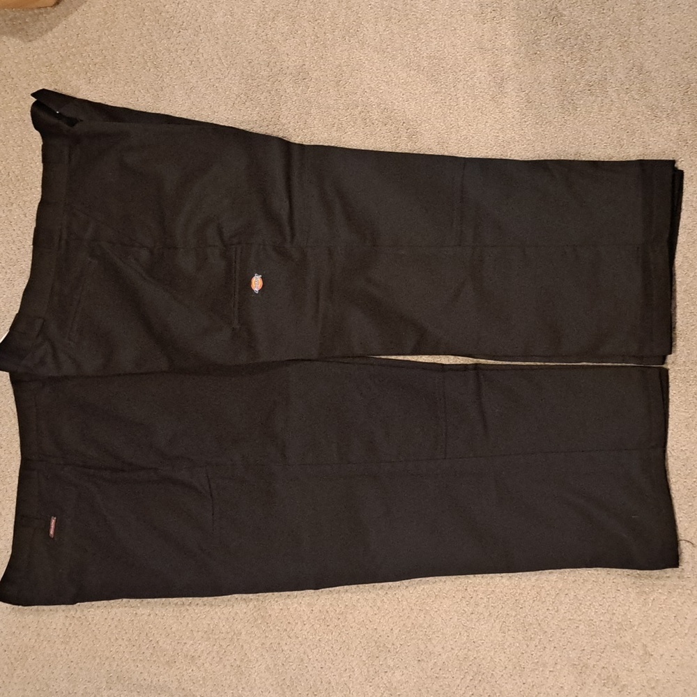 2 Dickie's Black Relaxed Straight Work Pants Size 42 x 30 Never Used